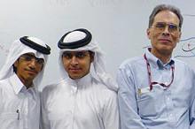 photo of Russ Walker with Qatar students