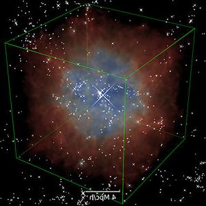 gas surrounding quasar simulation