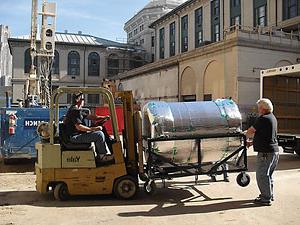 photo of CDC being loaded onto truck